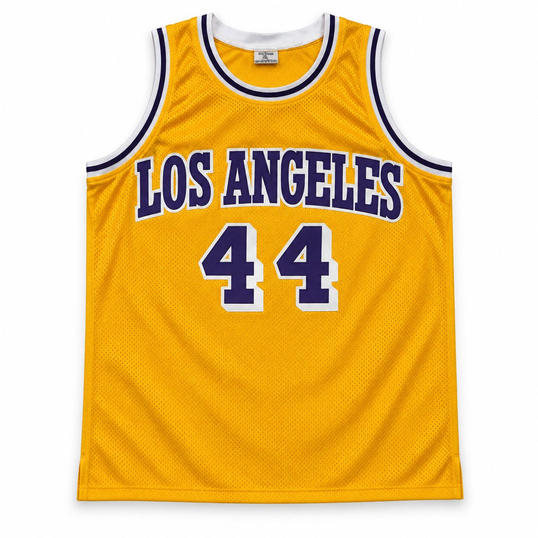Jerry West Signed Lakers Yellow Custom Jersey JSA Witness