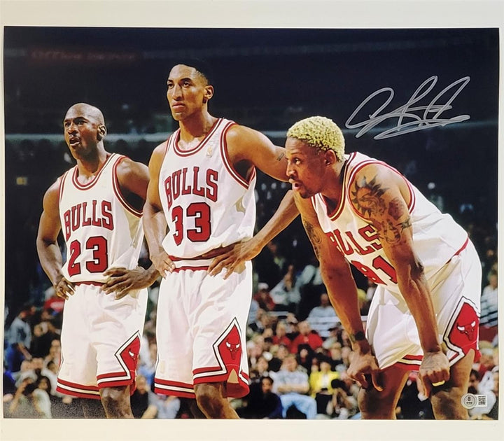 Dennis Rodman signed 16x20 photo autograph Pippen Jordan ~ Beckett BAS Witness