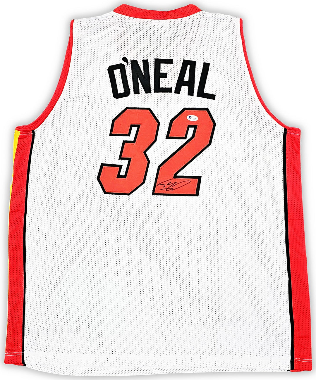 Miami Heat Shaquille Shaq O'Neal Autographed Signed White Jersey Beckett Witness