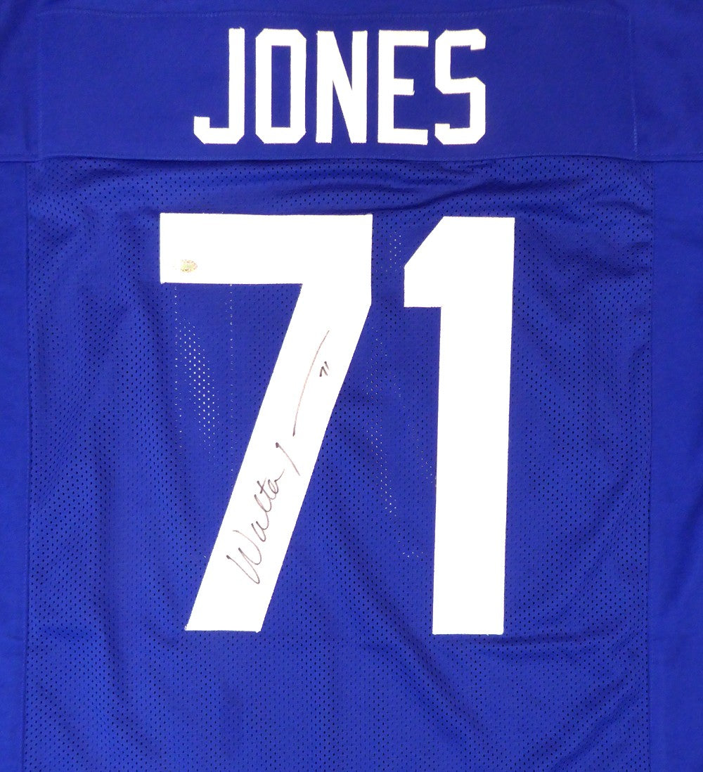 Seattle Seahawks Walter Jones Autographed Signed Blue Jersey MCS Holo