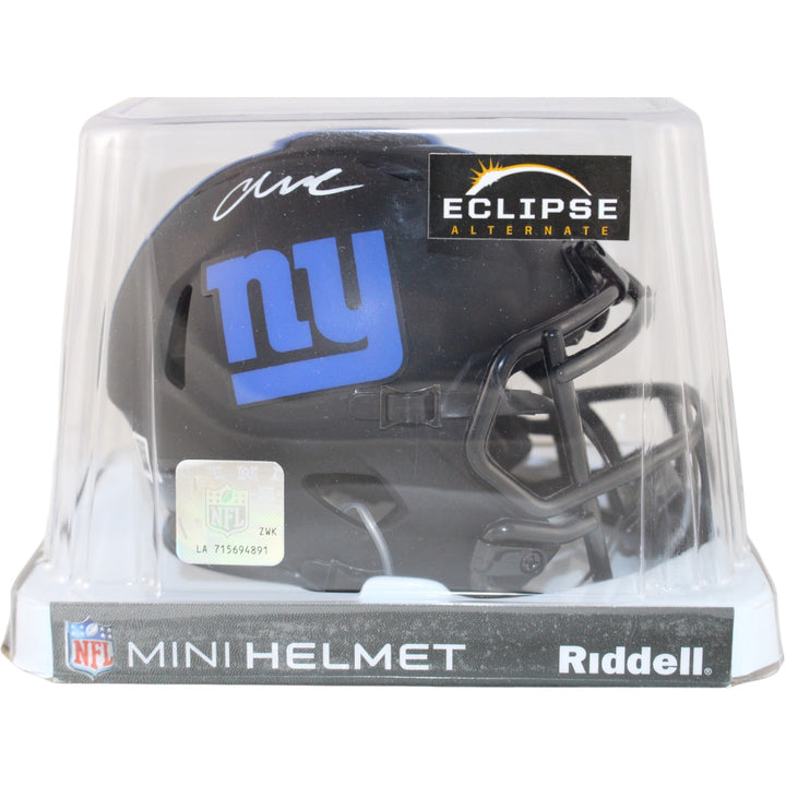 Abdul Carter Autographed New York Giants Eclipse Mini Helmet Beckett 51263