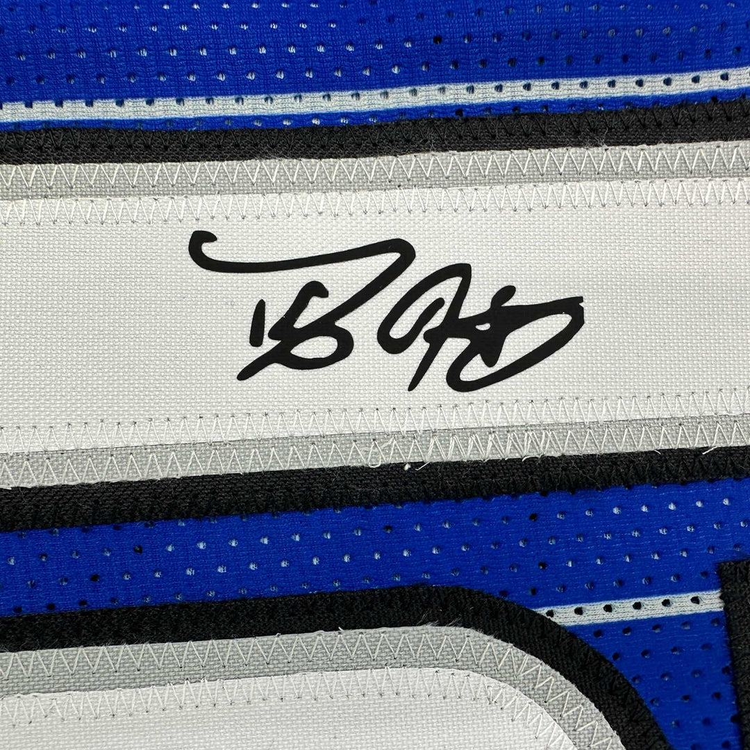 Facsimile Autographed Dwight Howard Orlando Blue Pinstripe Reprint Jersey Men XL