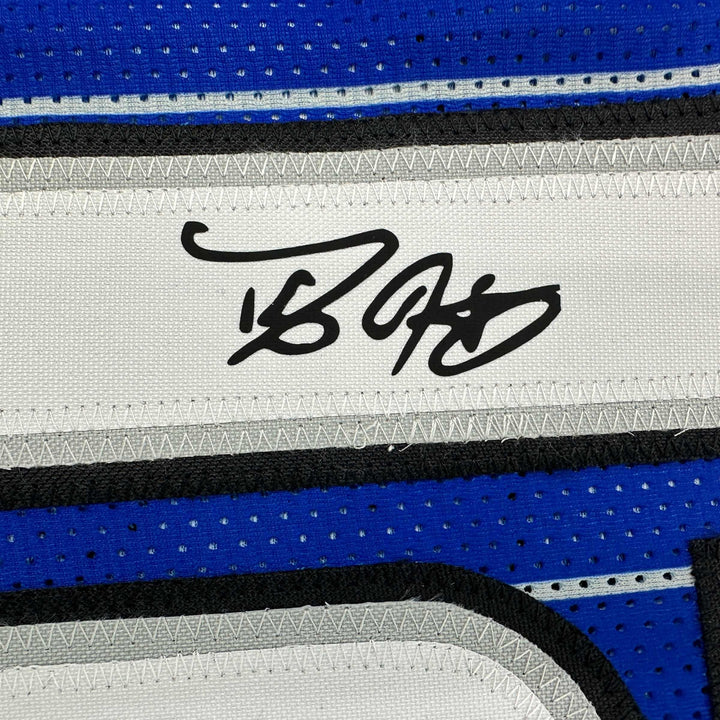 Facsimile Autographed Dwight Howard Orlando Blue Pinstripe Reprint Jersey Men XL