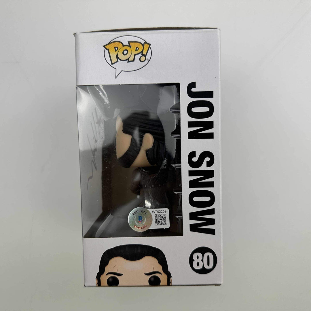 Autographed/Signed Kit Harrington Jon Snow #80 GoT Funko Pop Figurine BAS COA