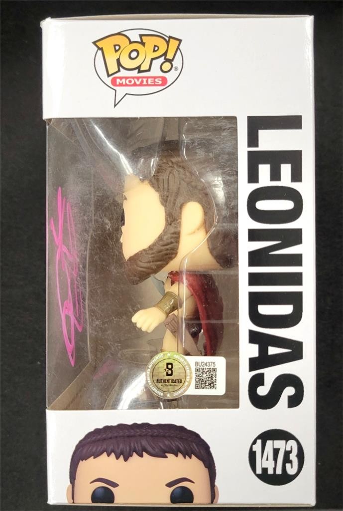 Gerard Butler signed Leonidas 300 Funko Pop! 1473 autograph (D) ~ Beckett BAS