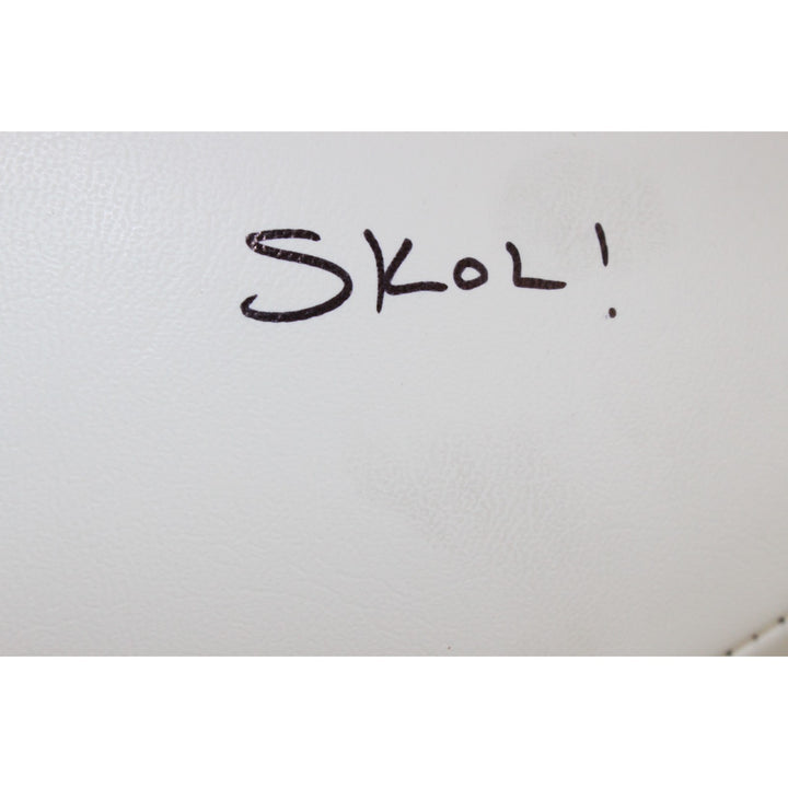 Jordan Addison Autographed Minnesota Vikings Logo Football SKOL Beckett 53897