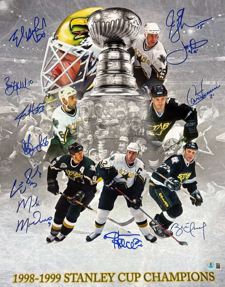 1998/99 Dallas Stars (10) Team Signed 16x20 Stanley Cup Collage Photo 2 BAS