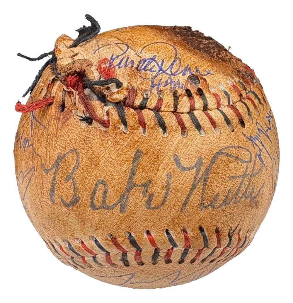 The Sandlot Cast (8) Signed Babe Ruth Replica Signed Baseball Renna Guiry BAS