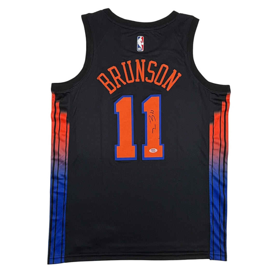 Autographed/Signed Jalen Brunson New York Knicks Black Authentic Jersey PSA COA