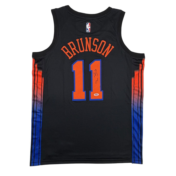 Autographed/Signed Jalen Brunson New York Knicks Black Authentic Jersey PSA COA