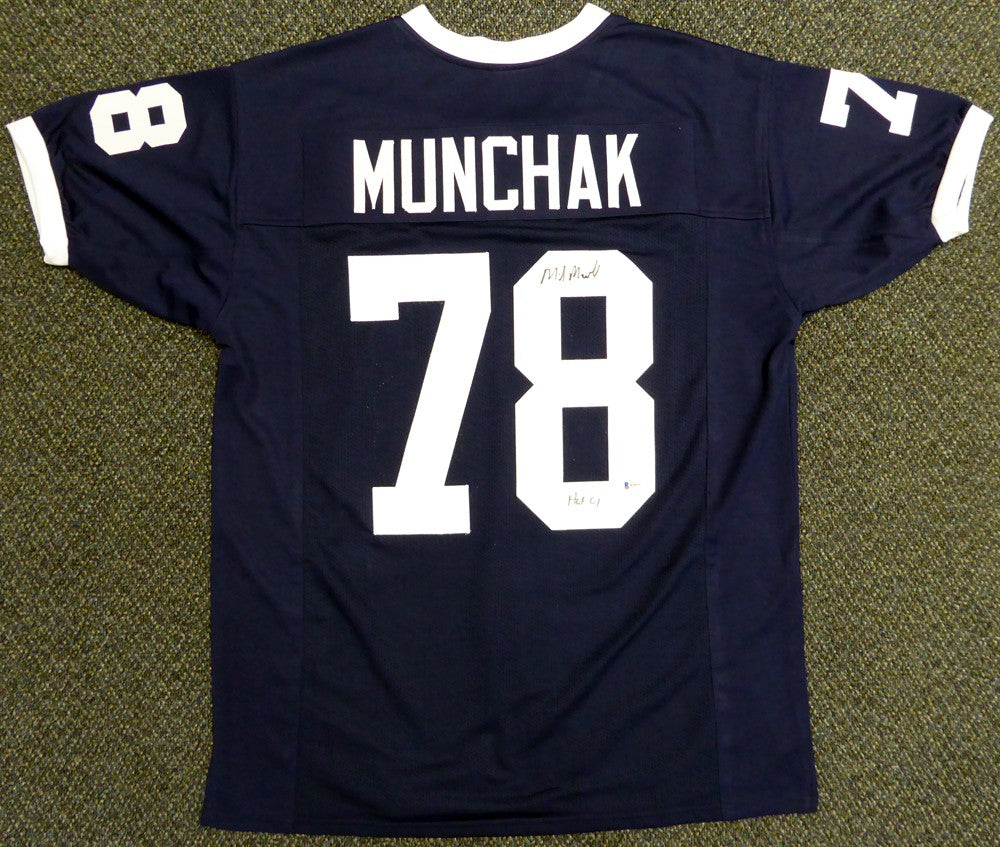Penn State Nittany Lions Mike Munchak Autographed Signed Blue Jersey Beckett