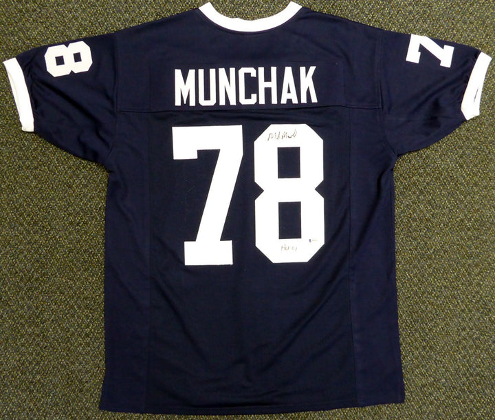 Penn State Nittany Lions Mike Munchak Autographed Signed Blue Jersey Beckett