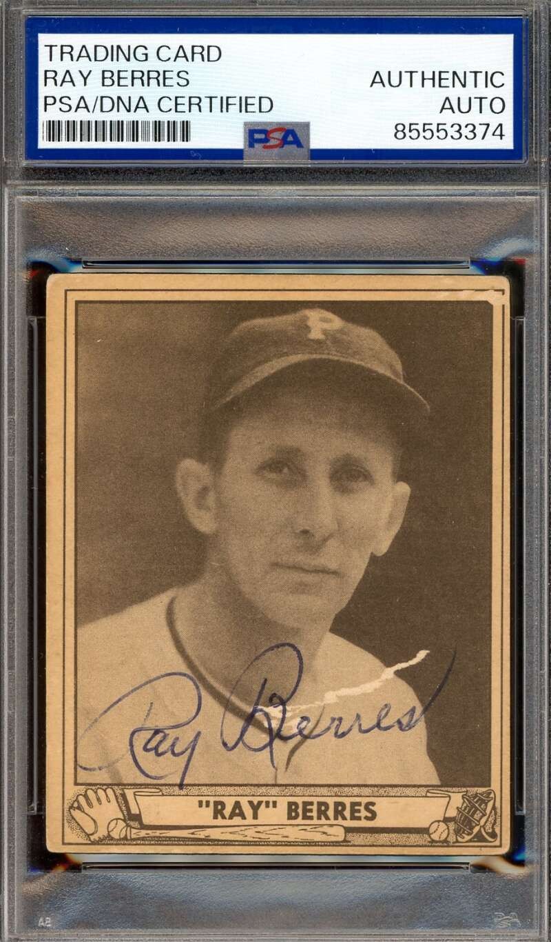 Ray Berres PSA DNA Signed 1940 Play Ball Autograph