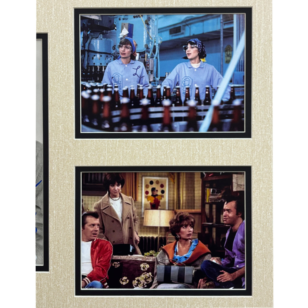 Laverne & Shirley Cast Signed JSA Framed Photo Cut Signed PSA Marshall Williams