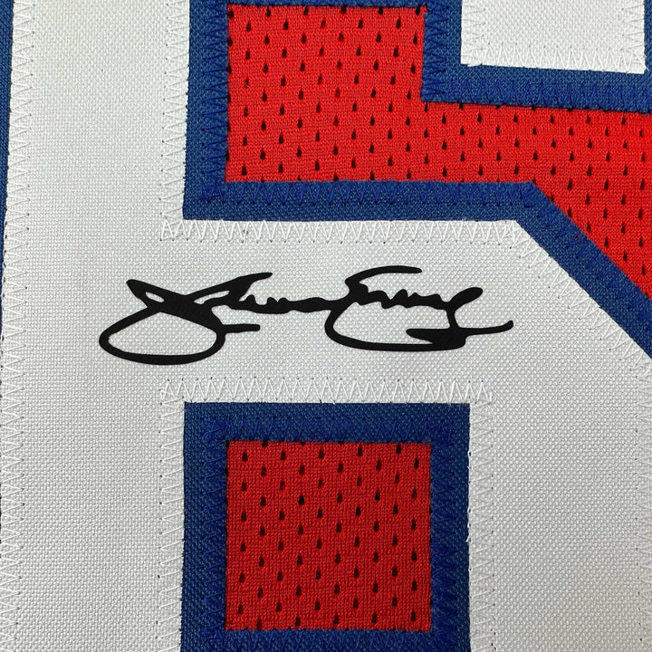 Facsimile Autographed Julius Dr J Erving Philadelphia Red Reprint Auto Jersey XL