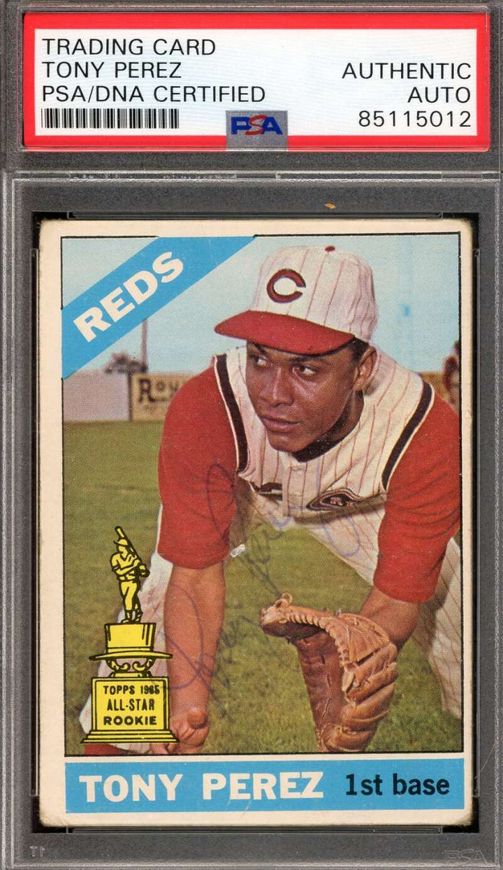 Tony Perez PSA DNA Vintage Signed 1966 Topps Autograph