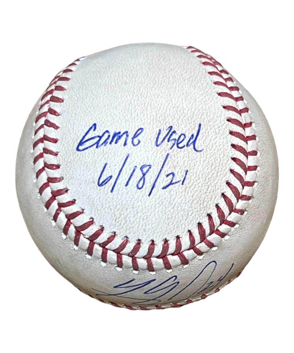 Yasmani Grandal Autographed MLB Game Used Baseball 41097