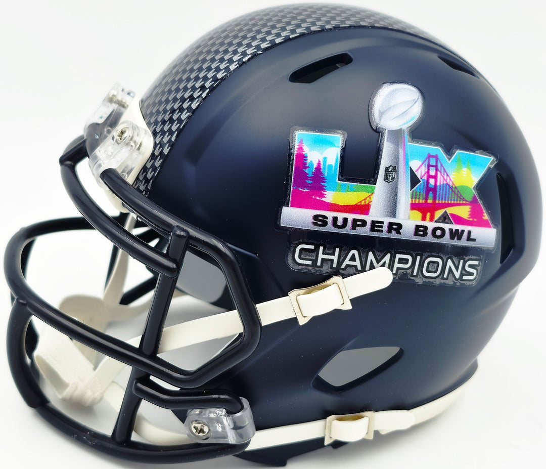 Jason Myers Signed Seahawks SB LX Champions Speed Mini Helmet MCS COA