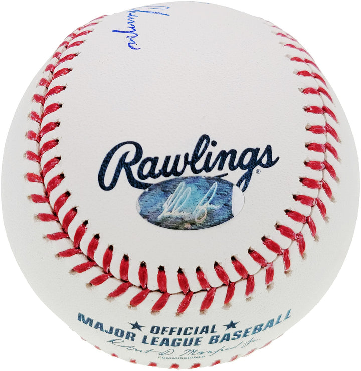 Nolan Ryan Signed Official MLB Baseball Texas Rangers "69 WS Champs" Beckett BAS
