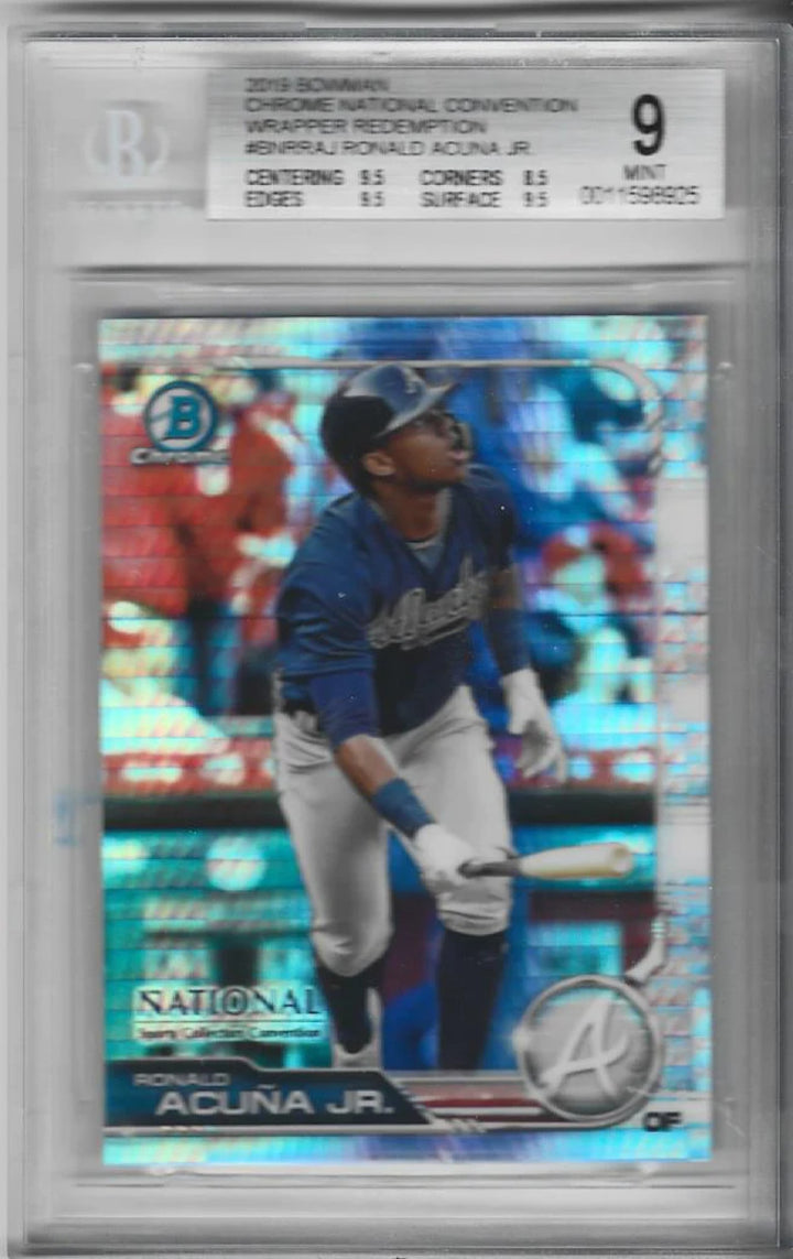 Ronald Acuna Jr 2019 Bowman Chrome National Convention Wrapper Redemption Card (