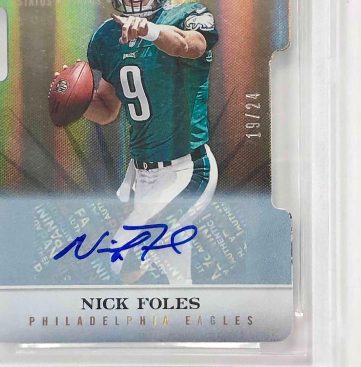 2012 Elite #162 Nick Foles RC Status rookie autograph /24 BGS 9.5 Auto 10 ~Pop 3