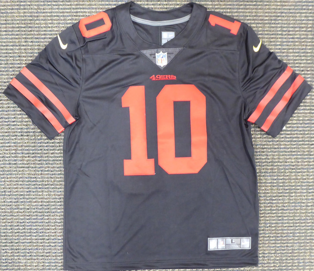 San Francisco 49ers Jimmy Garoppolo Signed Black Nike Vapor Twill Jersey Size L