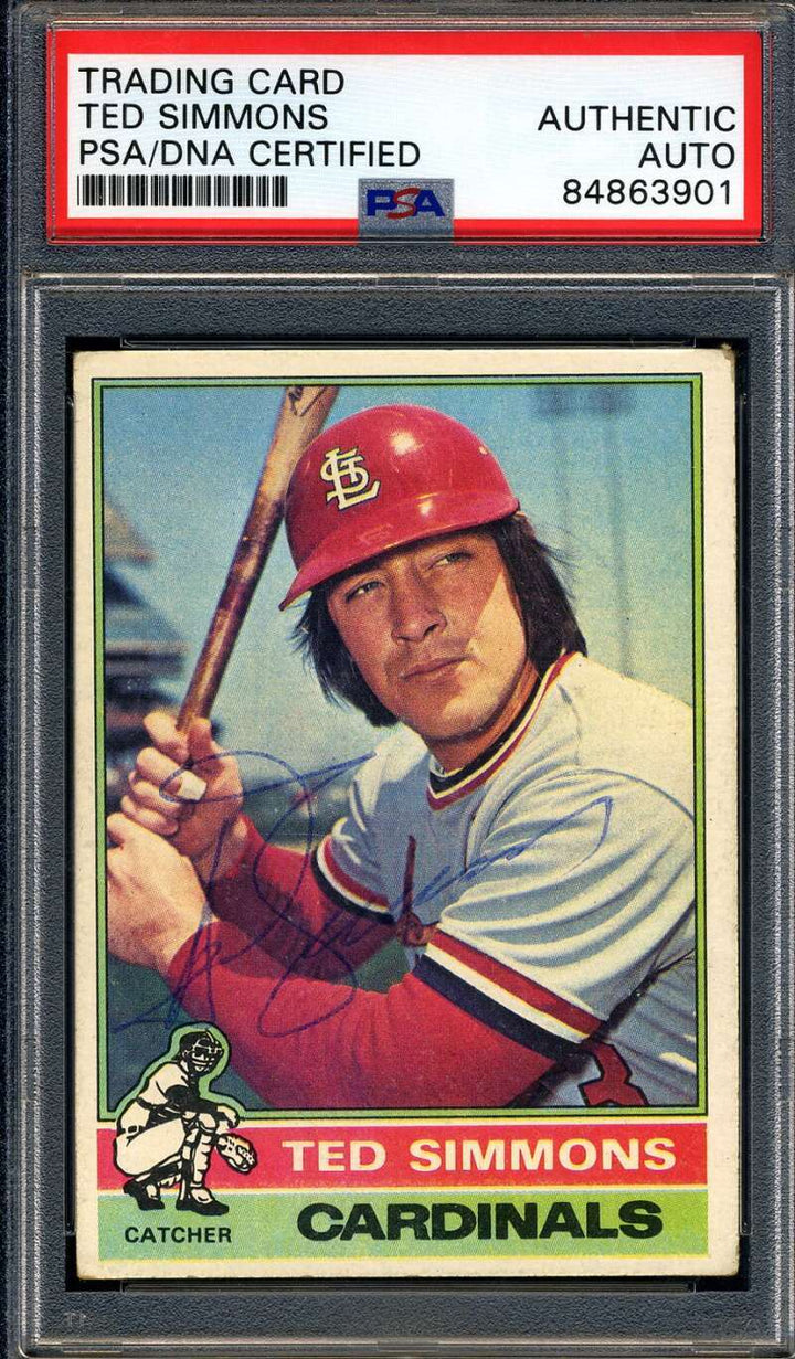Ted Simmons PSA DNA Signed 1976 Topps Autograph