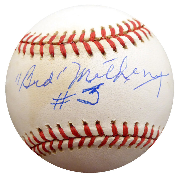 Bud Metheny Signed AL Baseball New York Yankees "#3" Beckett #F27161