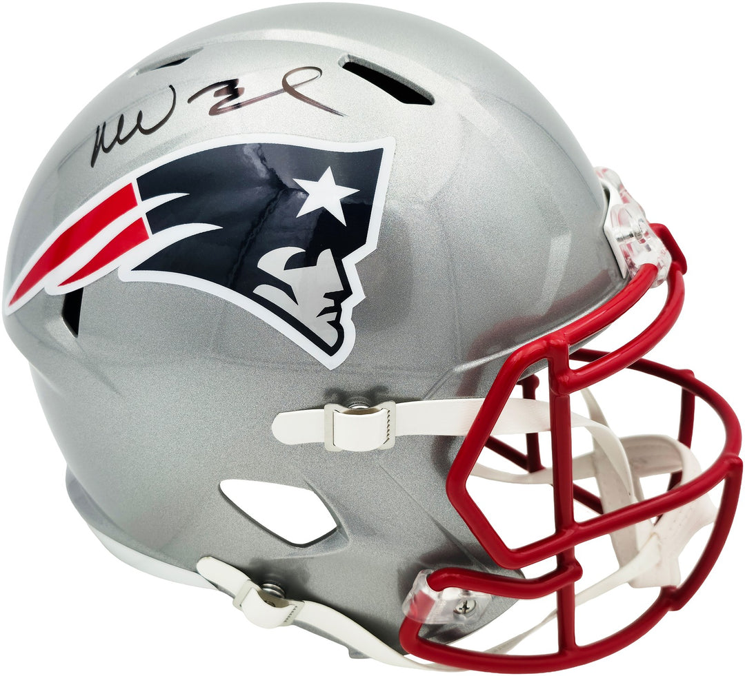 Mike Vrabel Signed Patriots Silver Full Size Replica Helmet JSA Witness