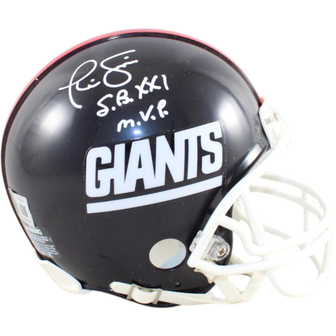 Phil Simms Signed New York Giants Mini Helmet VSR4 TB 81 SB XXI MVP BAS 58681