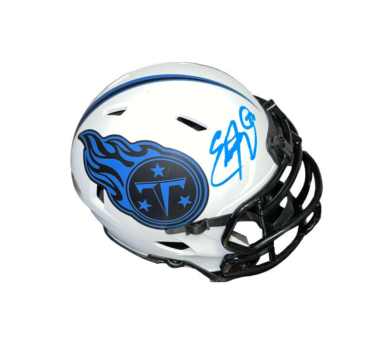 Eddie George signed Tennessee Titans Riddell Lunar Eclipse Mini Helmet #27- BAS
