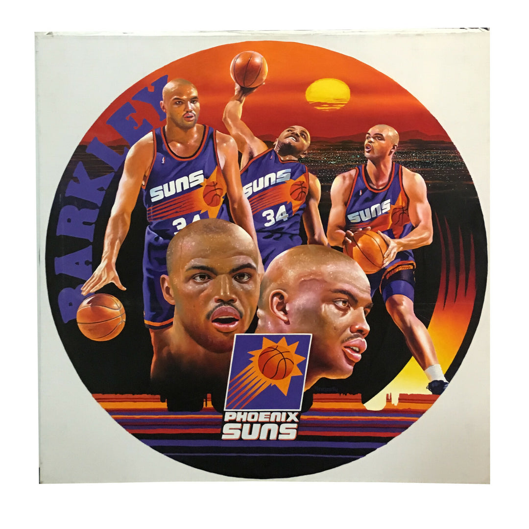 Charles Barkley / Terrence Fogarty signed original canvas oil painting COA 1/1