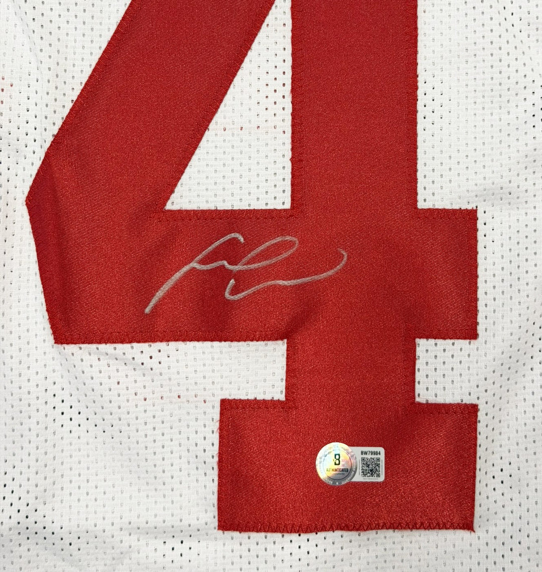 Fred Warner Signed San Francisco 49ers White Jersey Beckett BAS QR
