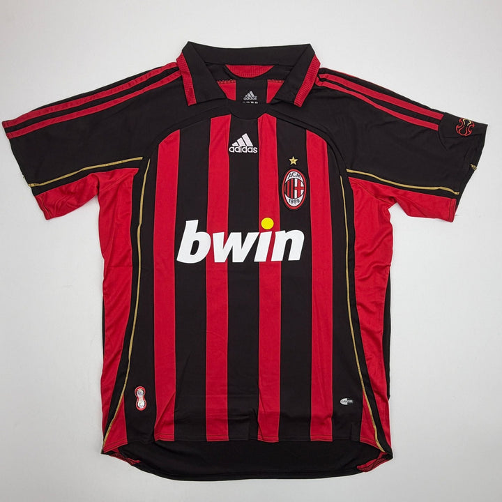 Autographed/Signed Cafu AC Milan Black/Red Soccer Jersey Beckett BAS COA