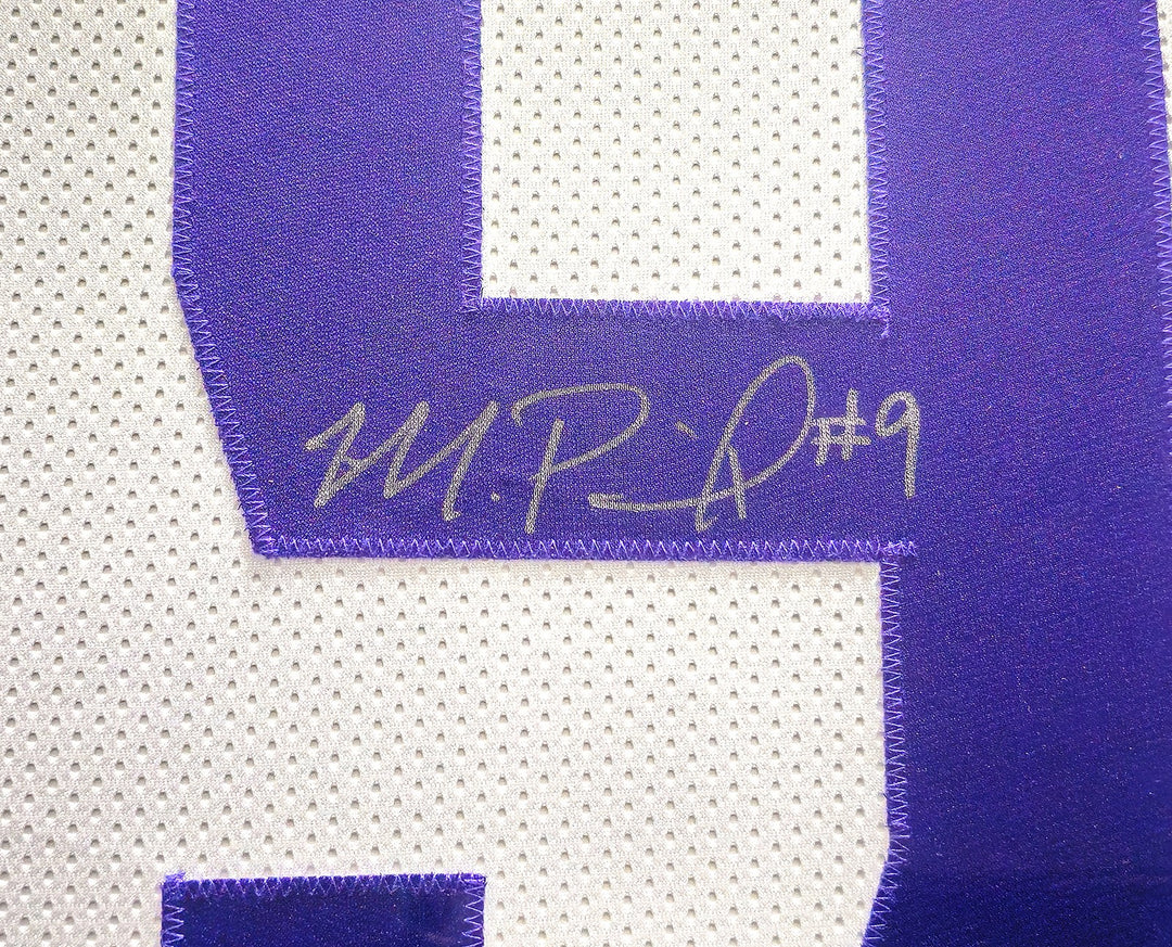Washington Huskies Michael Penix Jr. Signed Framed White Jersey BAS Witness