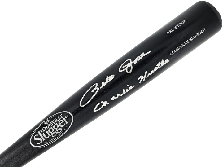 Pete Rose Auto Black L Slugger Pro Stock Baseball Bat Charlie Hustle Beckett