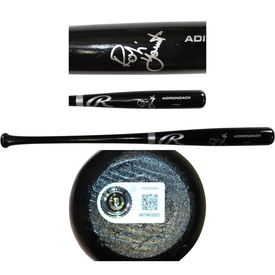 Robin Yount Autographed Milwaukee Brewers Baseball Bat Beckett Witness 58188