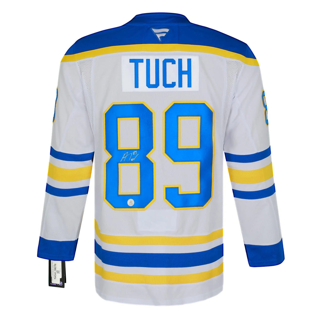 Alex Tuch Signed Buffalo Sabres White Fanatics Premium Jersey