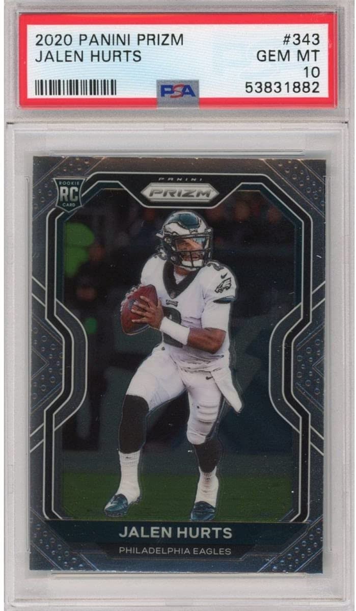 Graded 2020 Panini Prizm JALEN HURTS #343 Rookie RC Card PSA 10 Gem Mint
