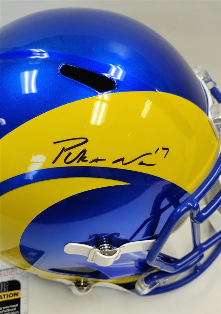 Puka Nacua signed LA Rams Replica Speed Full Size Helmet autograph ~ JSA