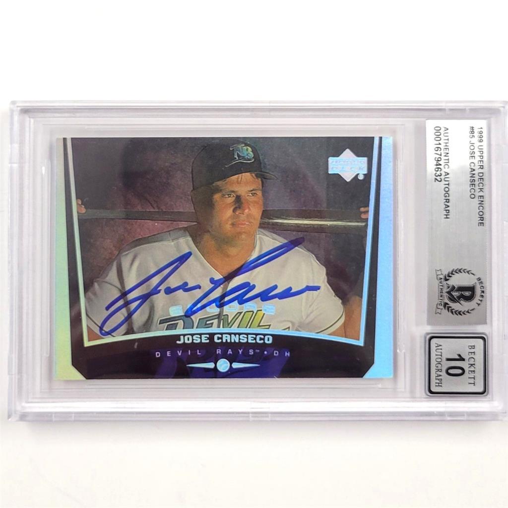 Jose Canseco signed 1999 Upper Deck Encore Foil #85 autograph ~ BGS BAS 10 auto
