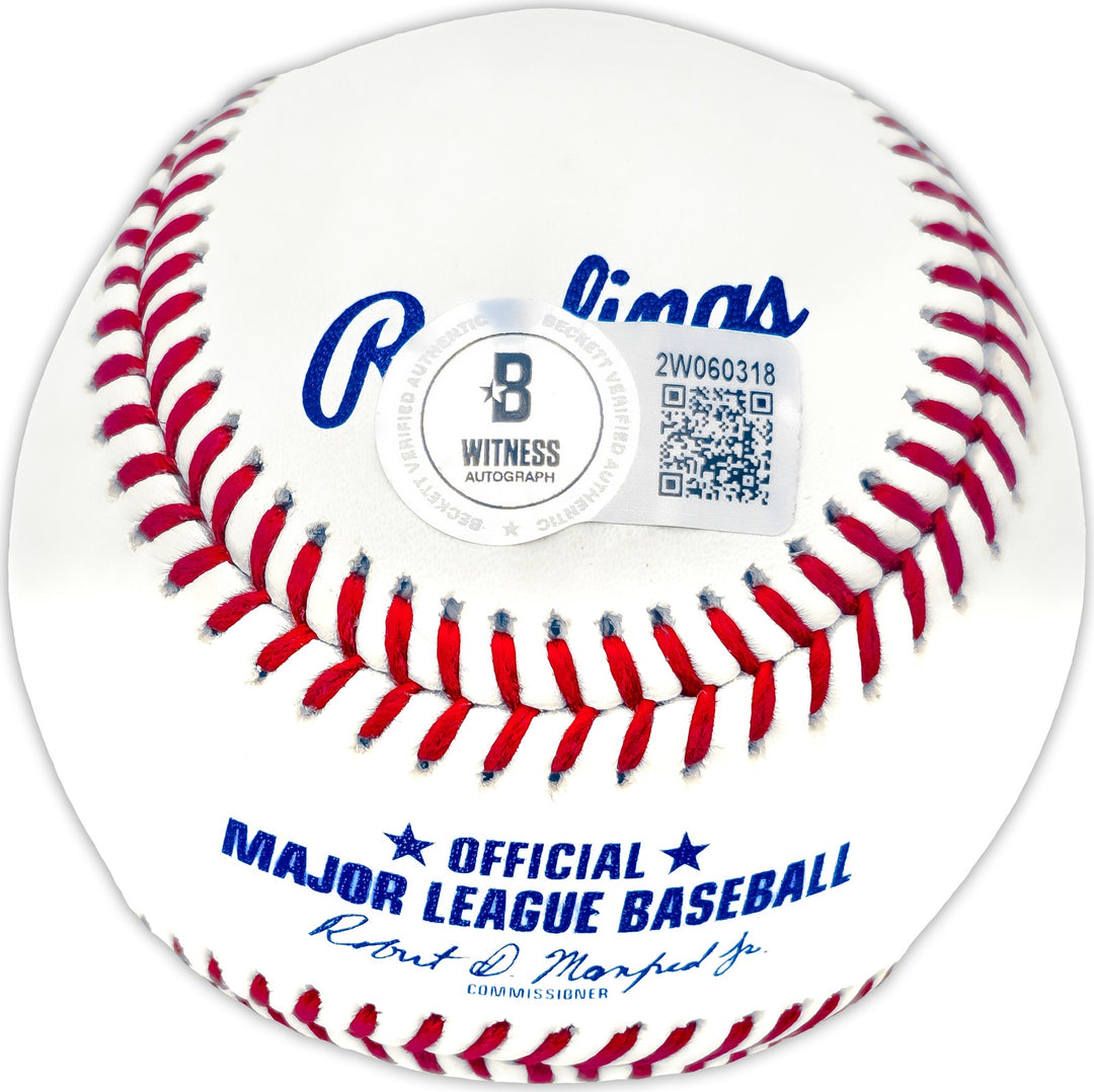 Trevor Hoffman Signed MLB Baseball San Diego Padres "HOF 18" Beckett Wit