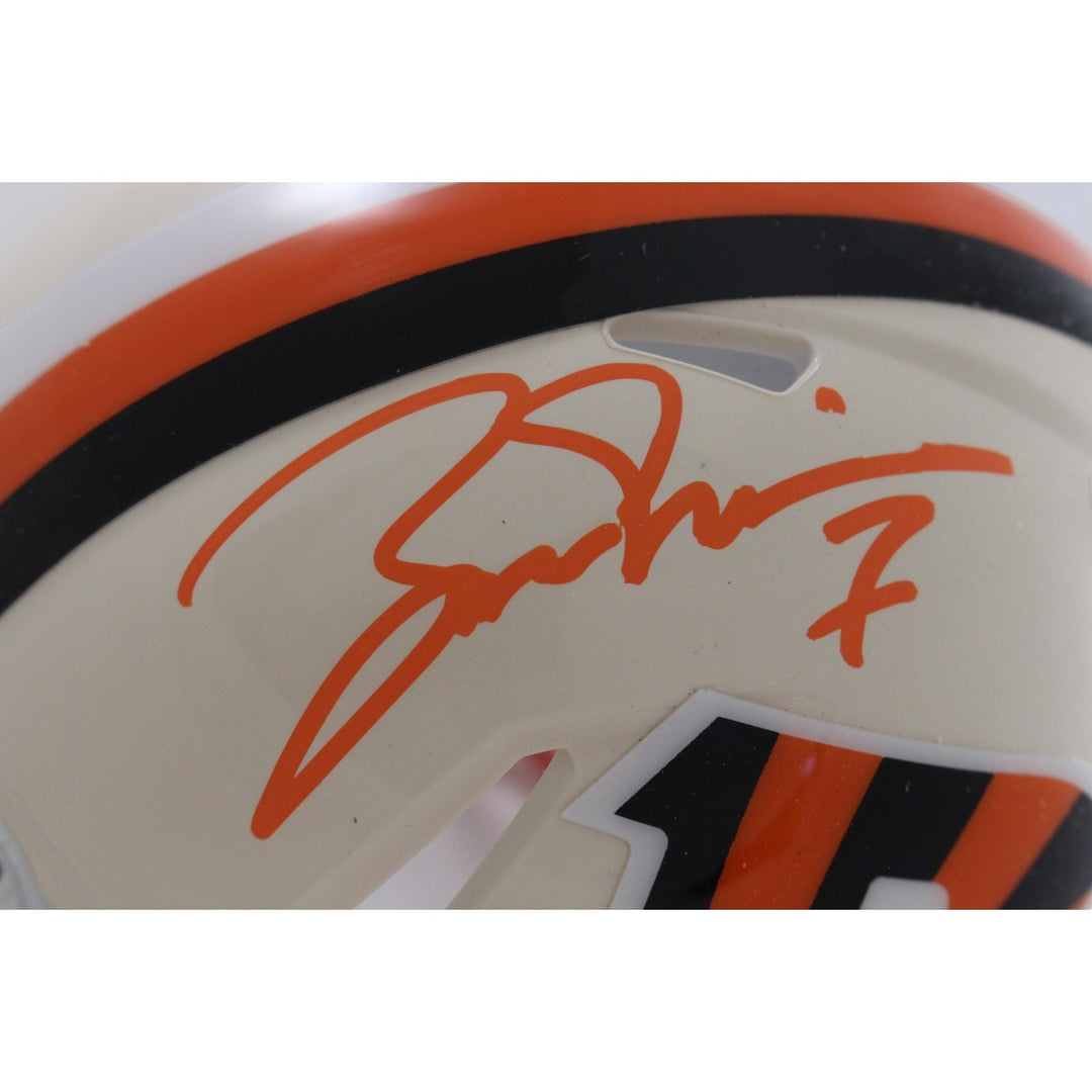 Boomer Esiason Autographed Cincinnati Bengals Retro Mini Helmet Beckett 56314