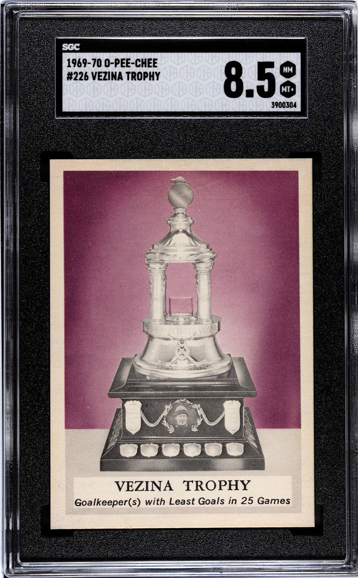 1969-70 O-Pee-Chee Vezina Trophy NHL Card #226- SGC Graded 8.5 NM-MT+