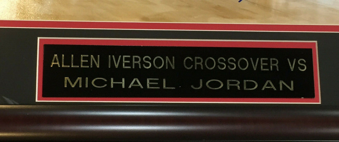 Allen Iverson signed 16x20 Michael Jordan photo framed autograph HOF JSA COA