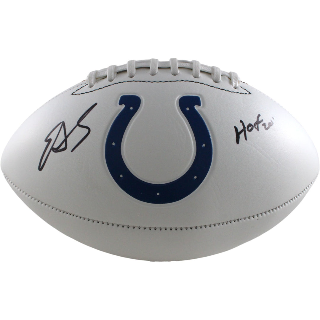 Edgerrin James Autographed Indianapolis Colts Logo Football HOF Beckett 54299