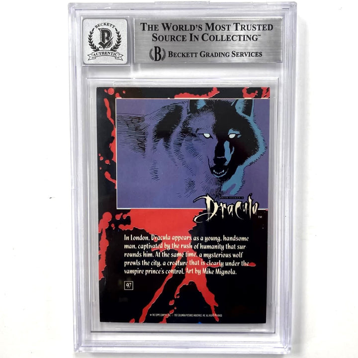 Gary Oldman signed 1992 In London, Dracula Appears 97 card Beckett BAS ~ 10 Auto