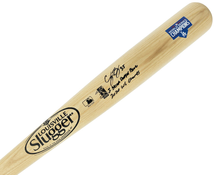Cody Bellinger Signed Blonde WS Logo Louisville Slugger Bat Dodgers Fanatics