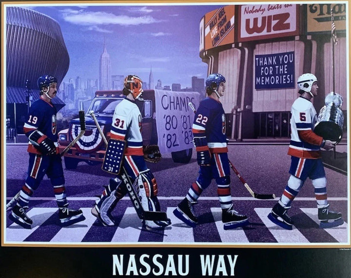 NY Islanders Nassau Coliseum Stanley Cup Litho 16x20 Photo Bossy Potvin Smith