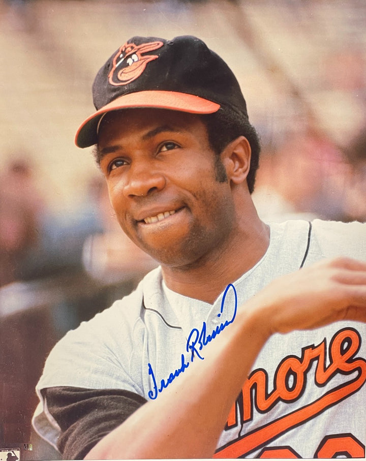 Frank Robinson signed Baltimore Orioles MLB 8x10 Photo imperfect- COA (HOF/TC)